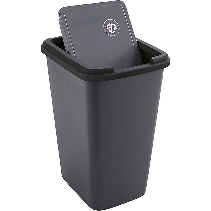 Poubelle de tri noire Sundis Green bin 50 L