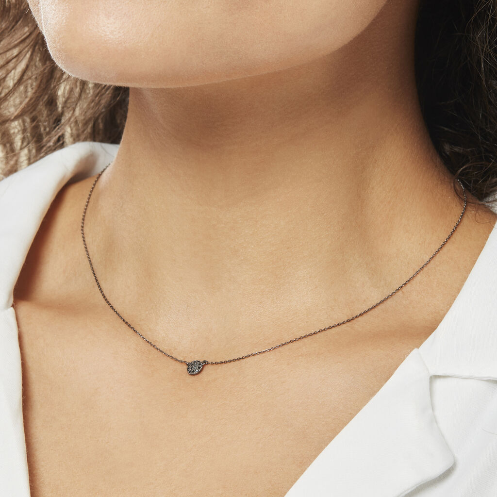 Collier Teani Or Blanc Diamant