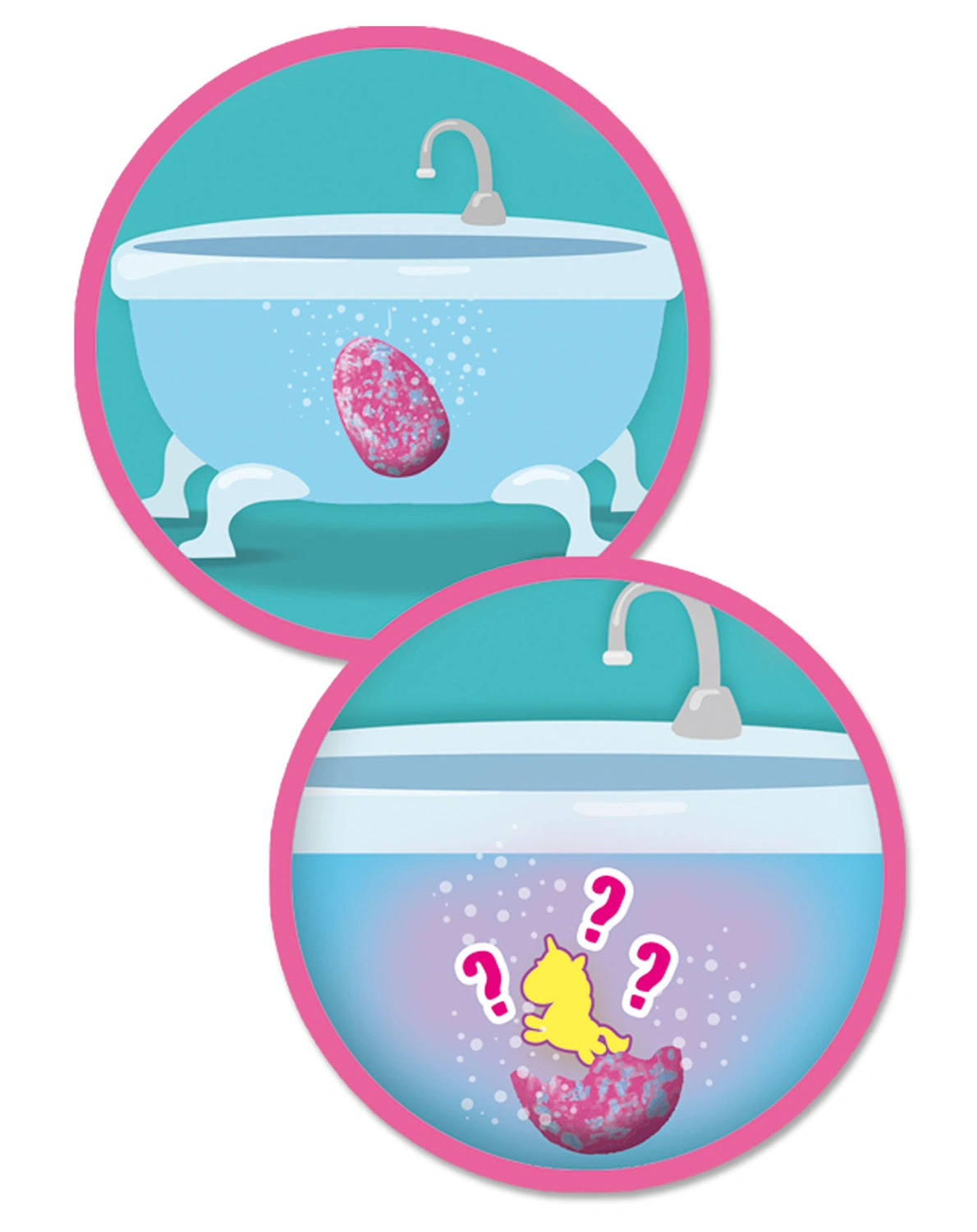 Badewannenspielzeug UNICORN BATH BOMB mit Überraschung