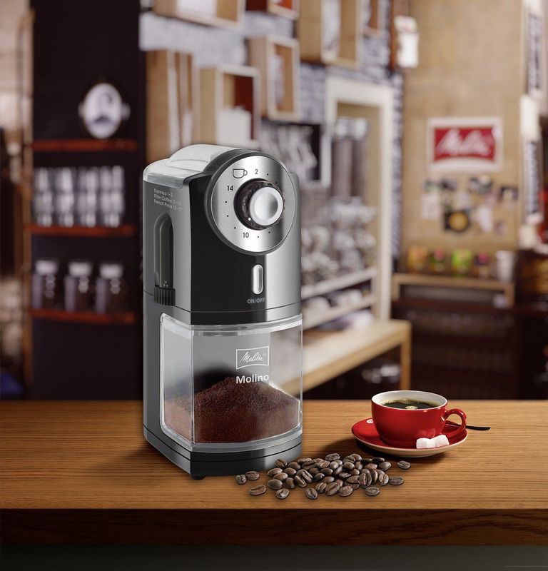 Melitta - Molino - Koffiemolen - Zwart - 200 g Bonenreservoir - 17 Maalgraadinstellingen