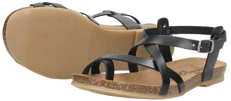 Cosmos Sandalen Plat zwart