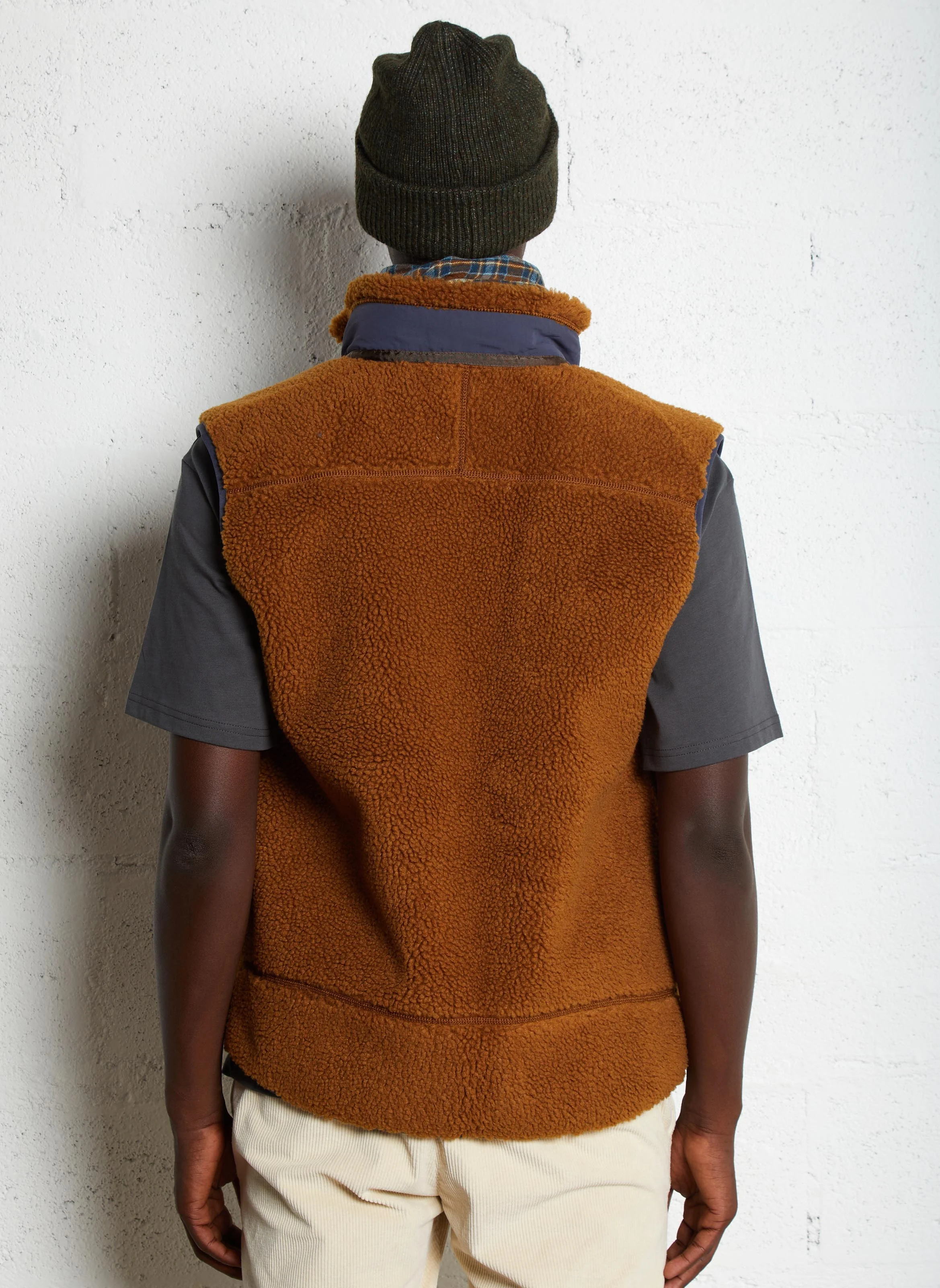 CLASSIC RETRO-X - Gilet sans manches en sherpa | Marron