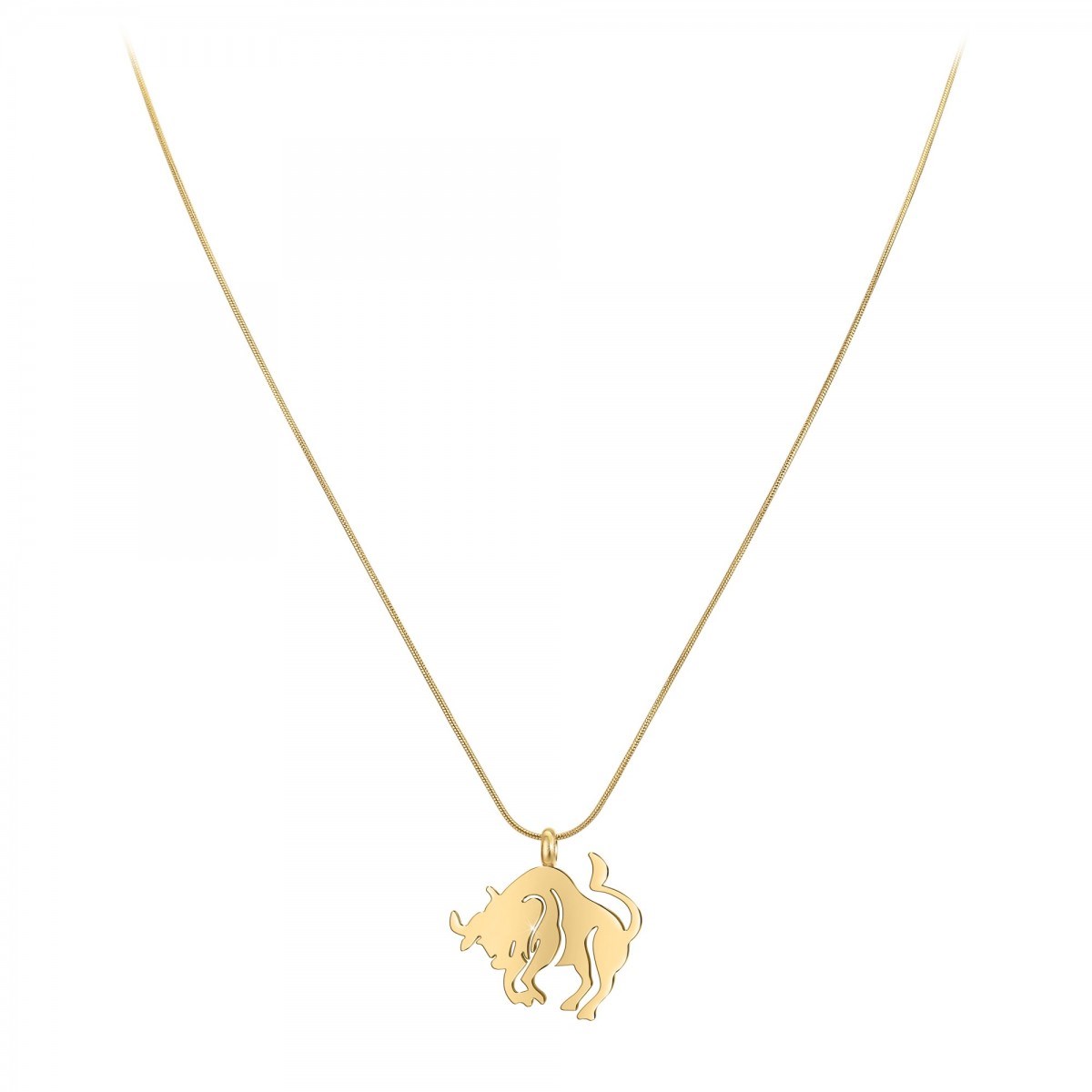 Collier astrologie  Taureau  SC Bohème en Acier Finement doré