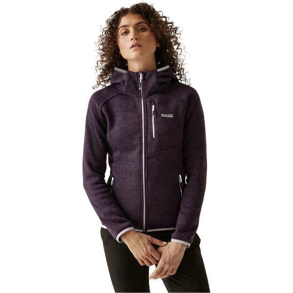 Veste polaire randonnée REGATTA HOODED NEWHILL W DEEP PLUM