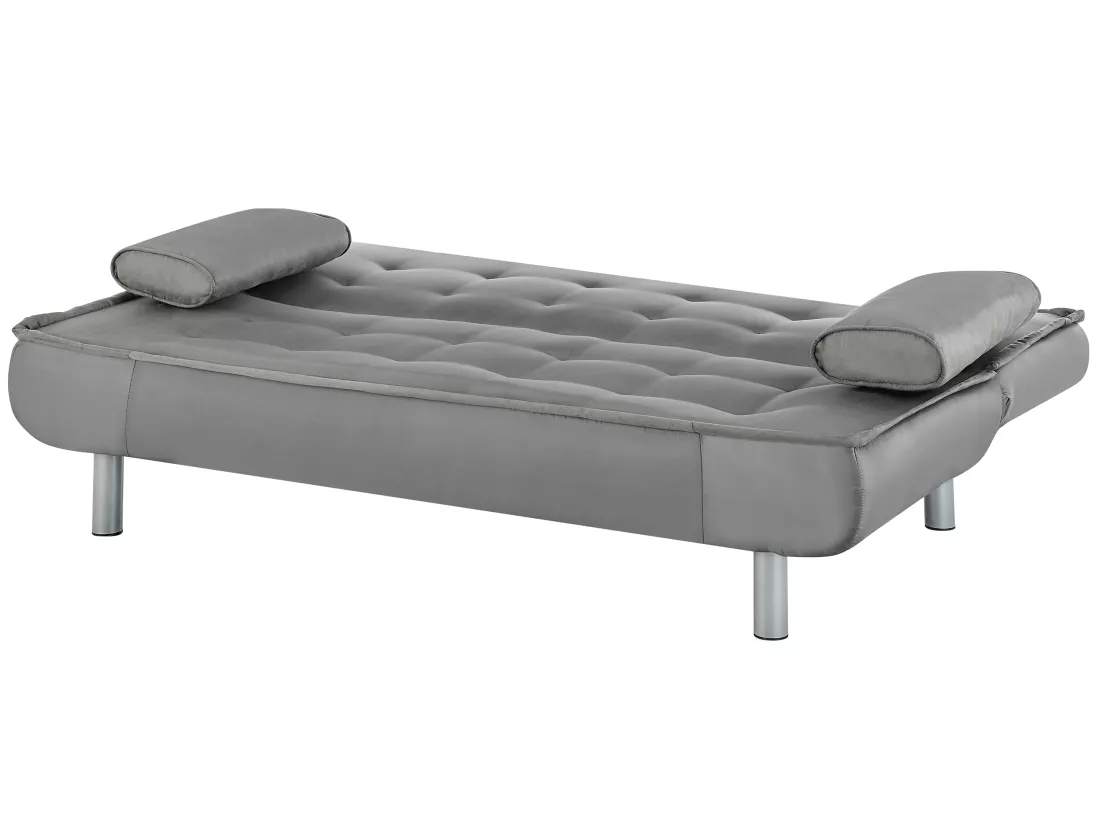 Canapé convertible clic-clac MISHAN en tissu - Gris