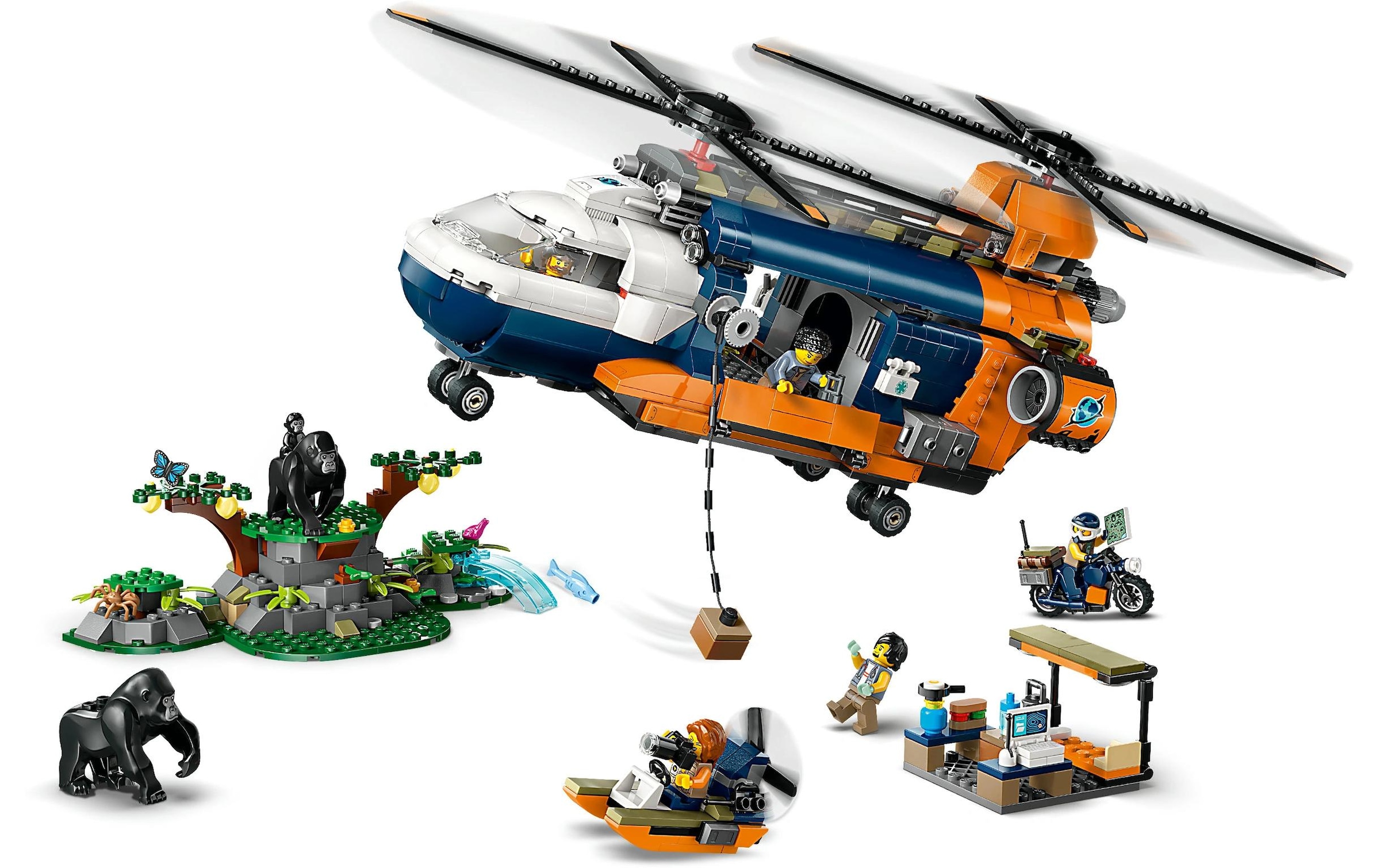 LEGO® Spielbausteine »City Dschungelforscher-Hubschrauber 60437«