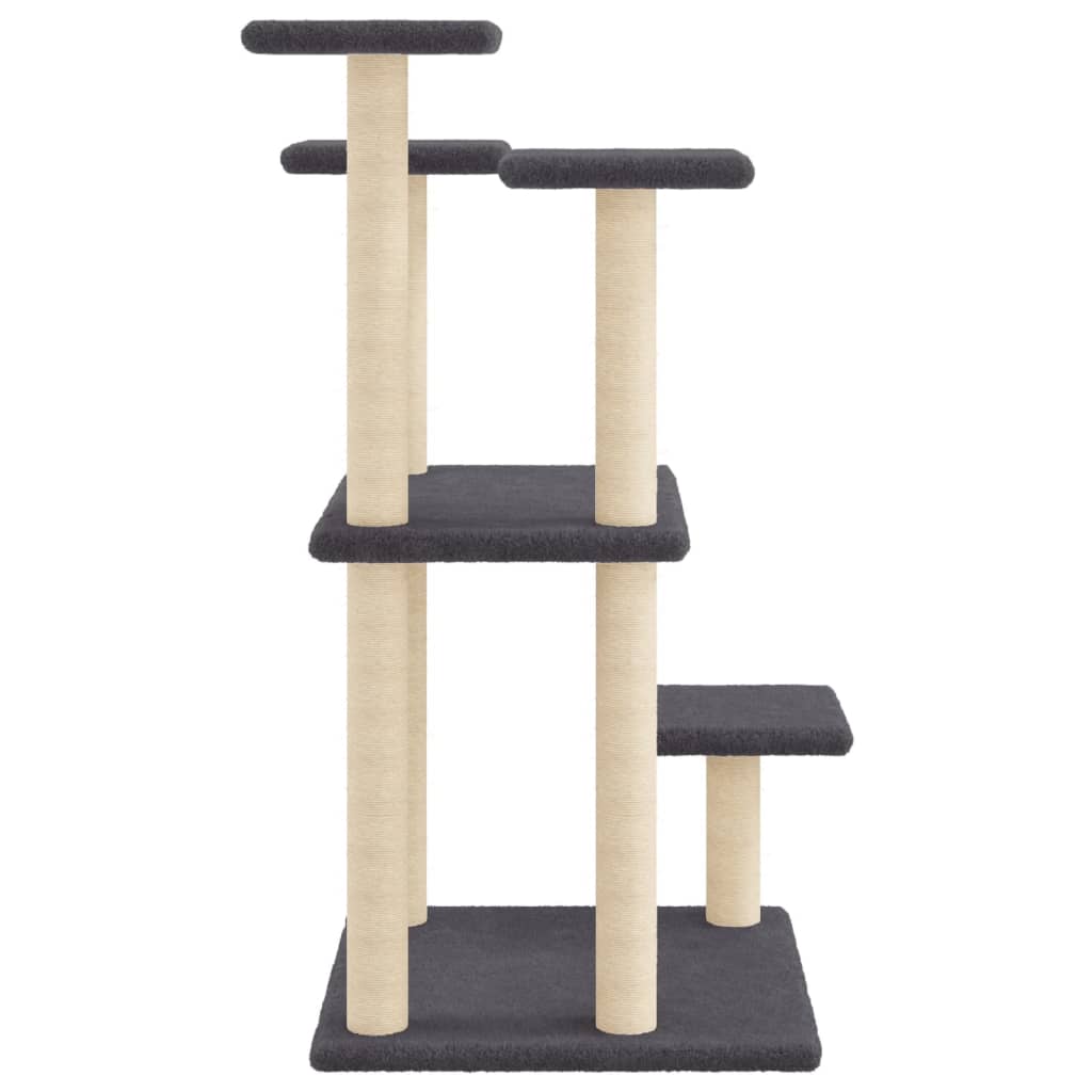 Arranhador para Gatos vidaXL com Plataformas Cinza Escuro 98,5cm