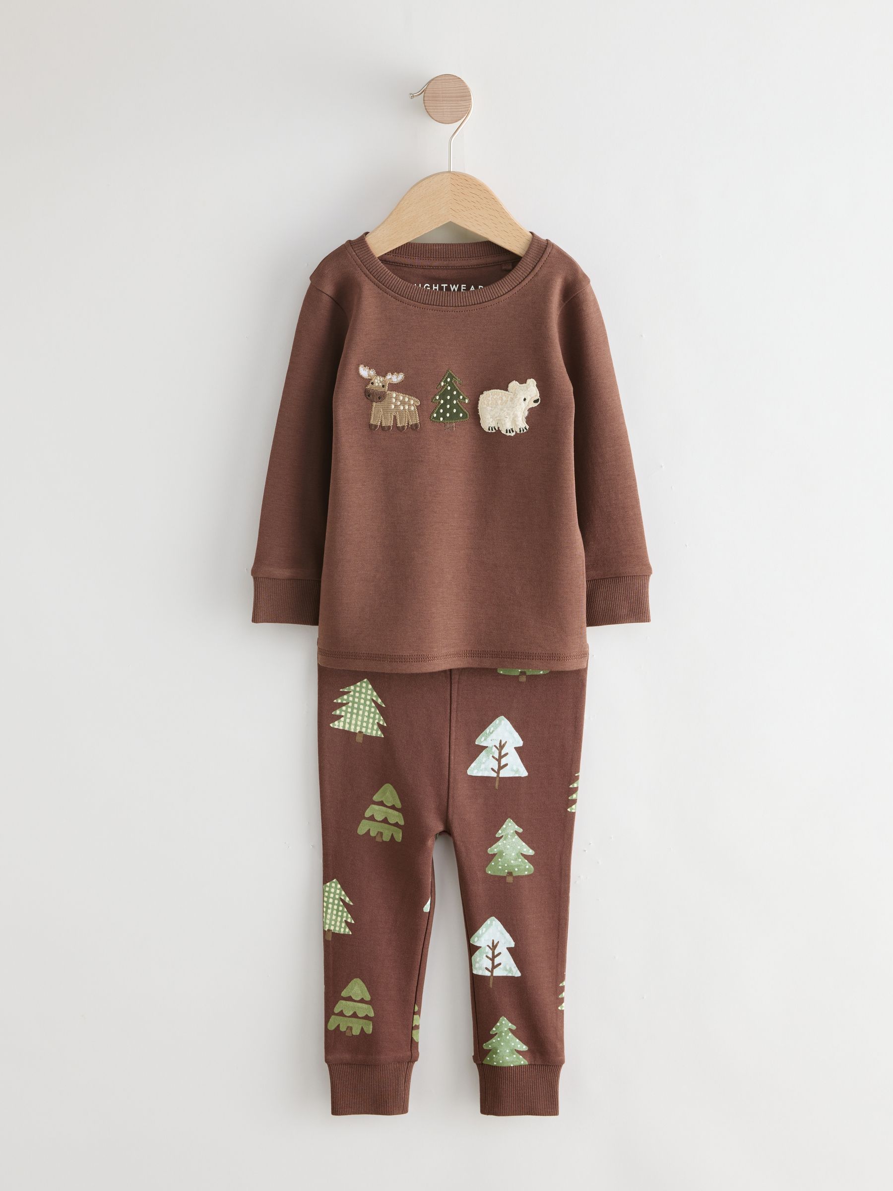 Teal/Ecru Animal - Verpakking van 3 knusse pyjama's (9 mnd-8 jr)