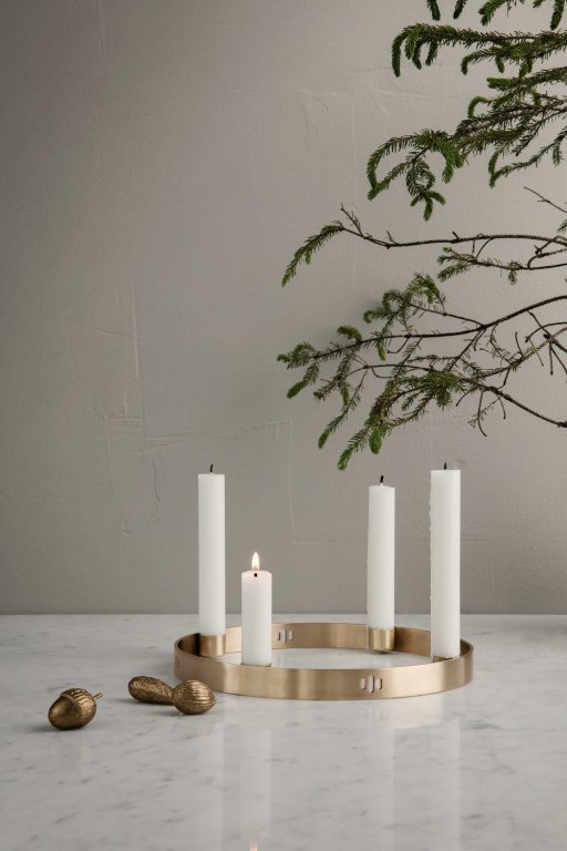 Ferm Living Circle kandelaar small messing