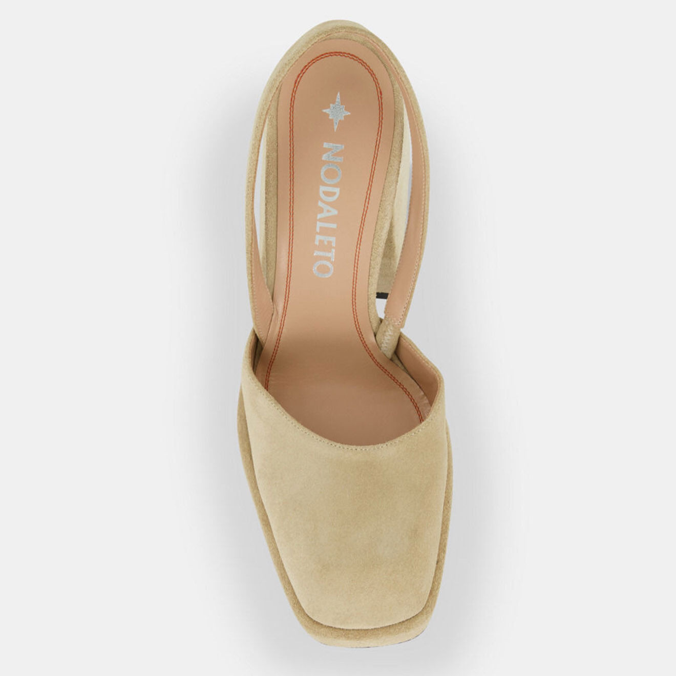 Nodaleto Escarpins en Velours de Cuir Lena beiges - Talon 10 cm