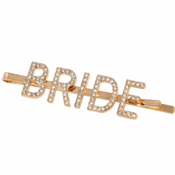 Haarspange Bride Metall Klammer Haarschmuck für Hochzeit / Junggesellinenabschied - Gold
