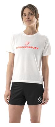 T-shirt manches courtes Compressport Podium Blanc Femme