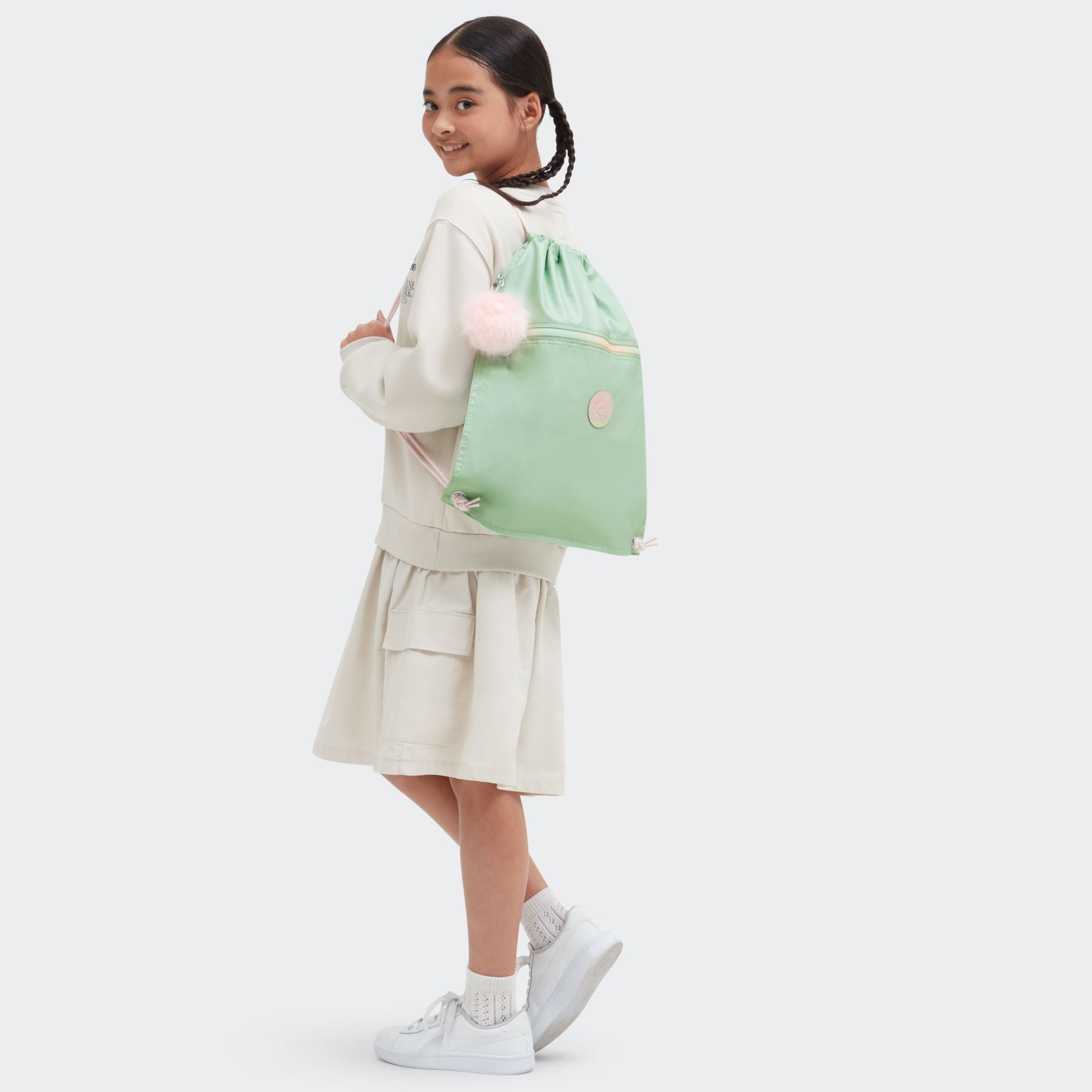 SUPERTABOO Sac moyen avec cordon de serrage - Soft Green Metallic