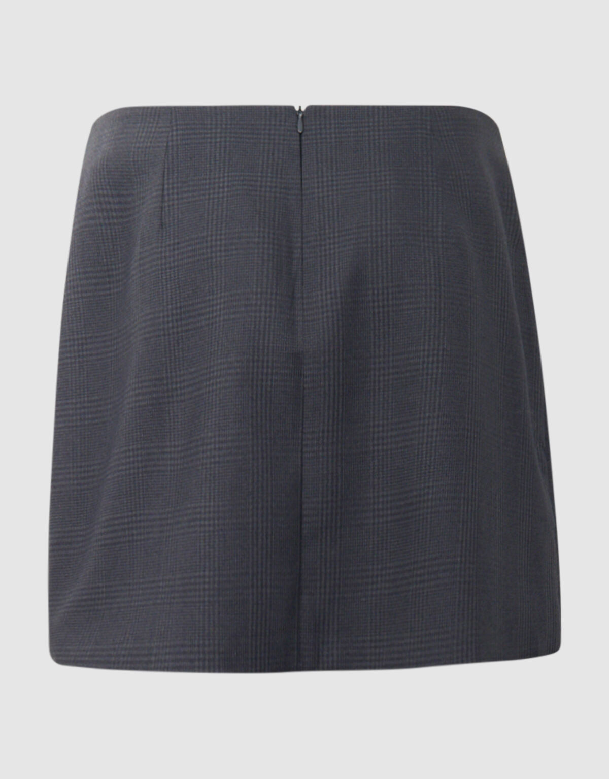 Ruiten Mini Rok Donkergrijs