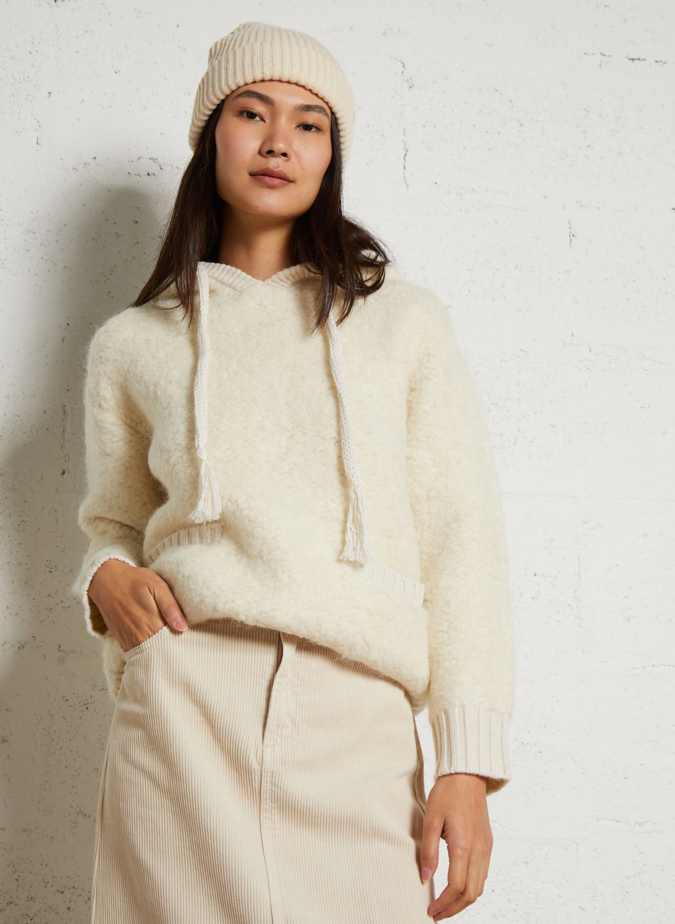 CHARLY - Pull à capuche| Beige