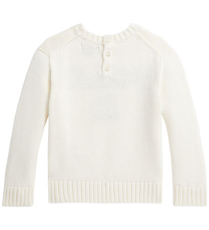 Polo Ralph Lauren Bluse - Strik - Creme m. Polo