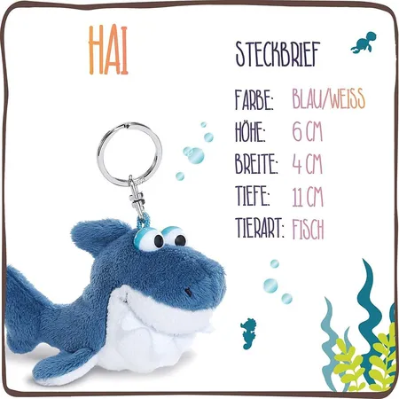 NICI Schlüsselanhänger Hai Hai-Ko 10 cm