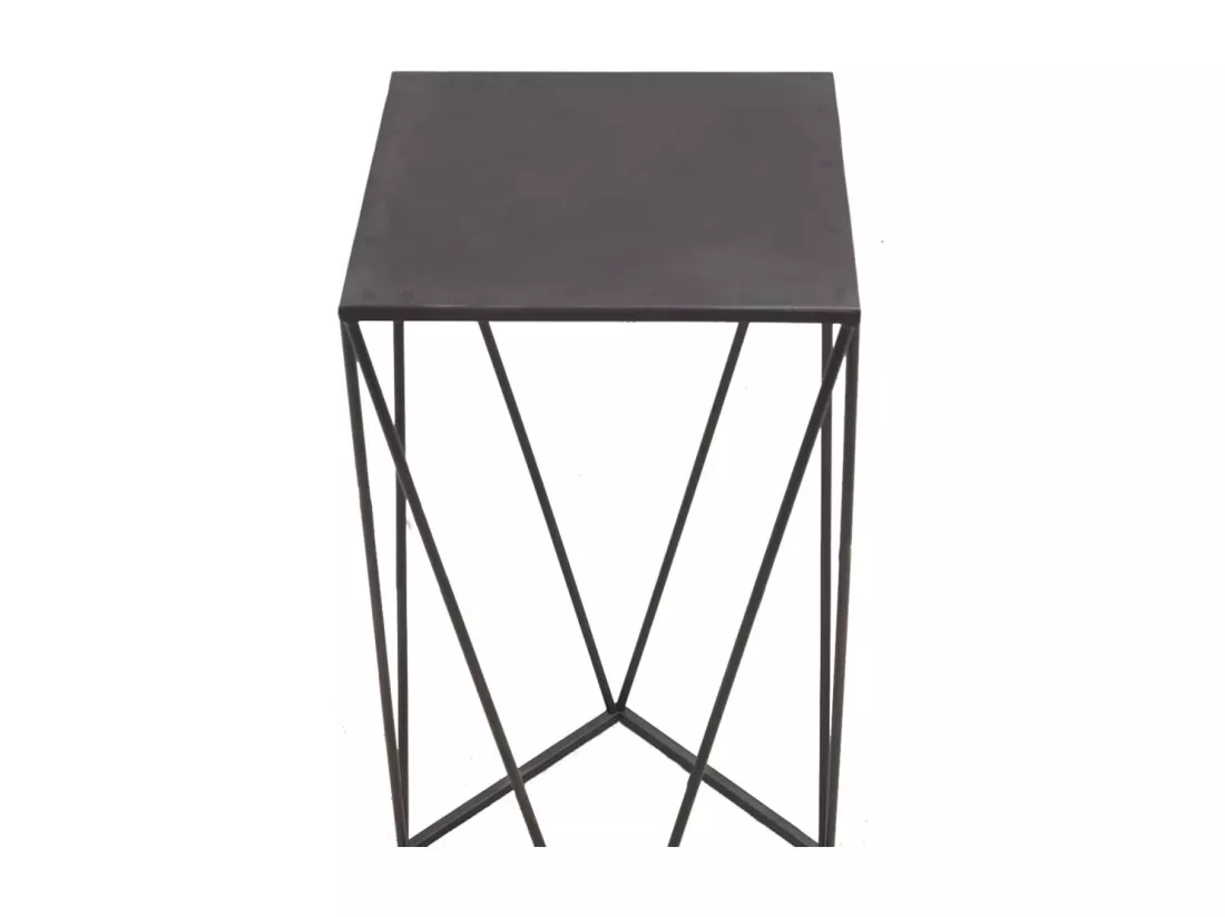 Sellette design en métal noir 60 x 60 x 80 cm