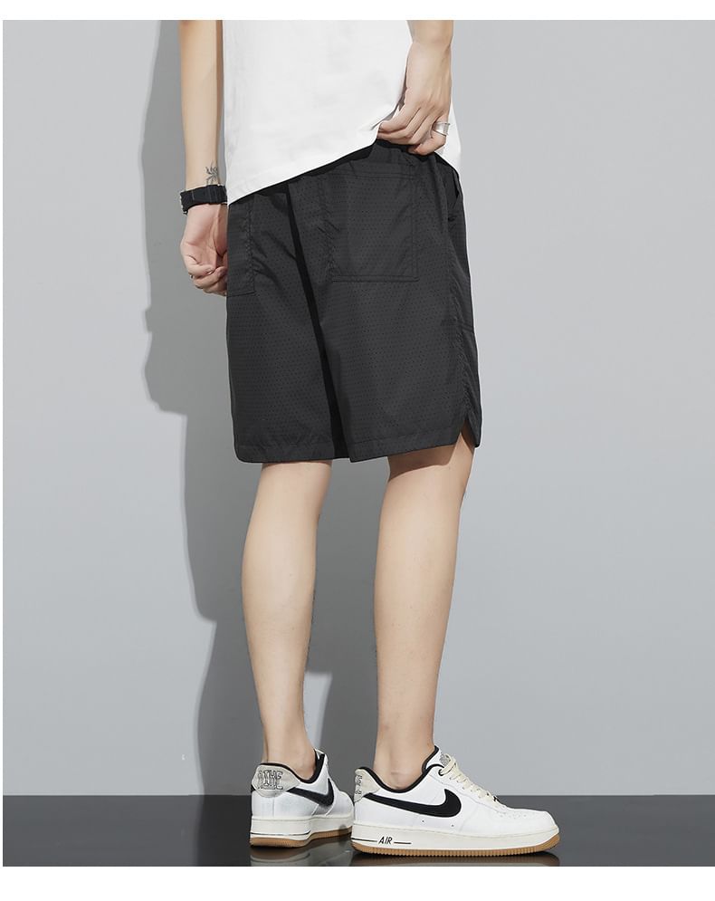 Nataro - Effen short met middelhoge taille