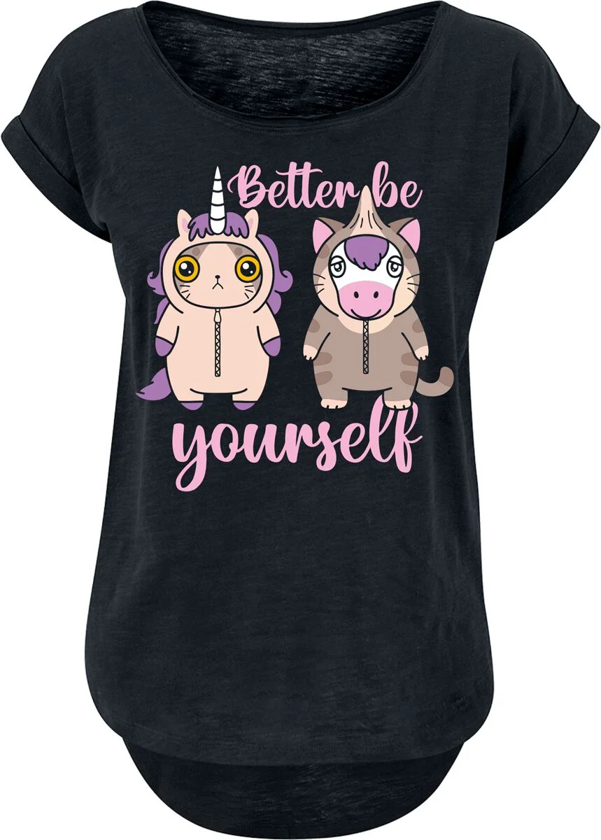 Unicorn - Cat - Better Be Yourself | Tierisch T-Shirt Manches courtes
