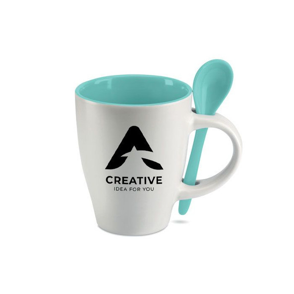 GiftRetail MO7344 - DUAL Mug avec cuillère 250 ml