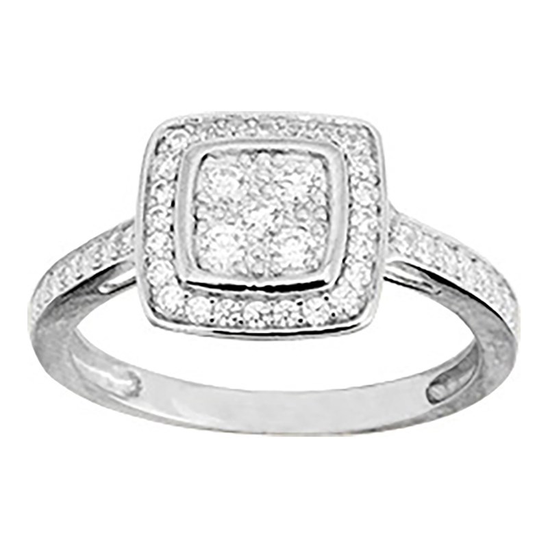 Bague femme - Oxyde de zirconium - Argent 925
