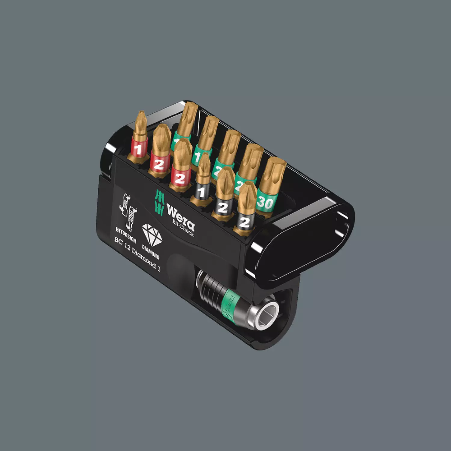 Wera 05136392001 12-delige Bit-Check Diamond 1 SB Bitset