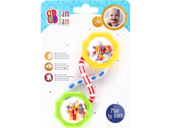 BamBam BAM BAM RATTLE BALLER 13X18X4 B/C 96