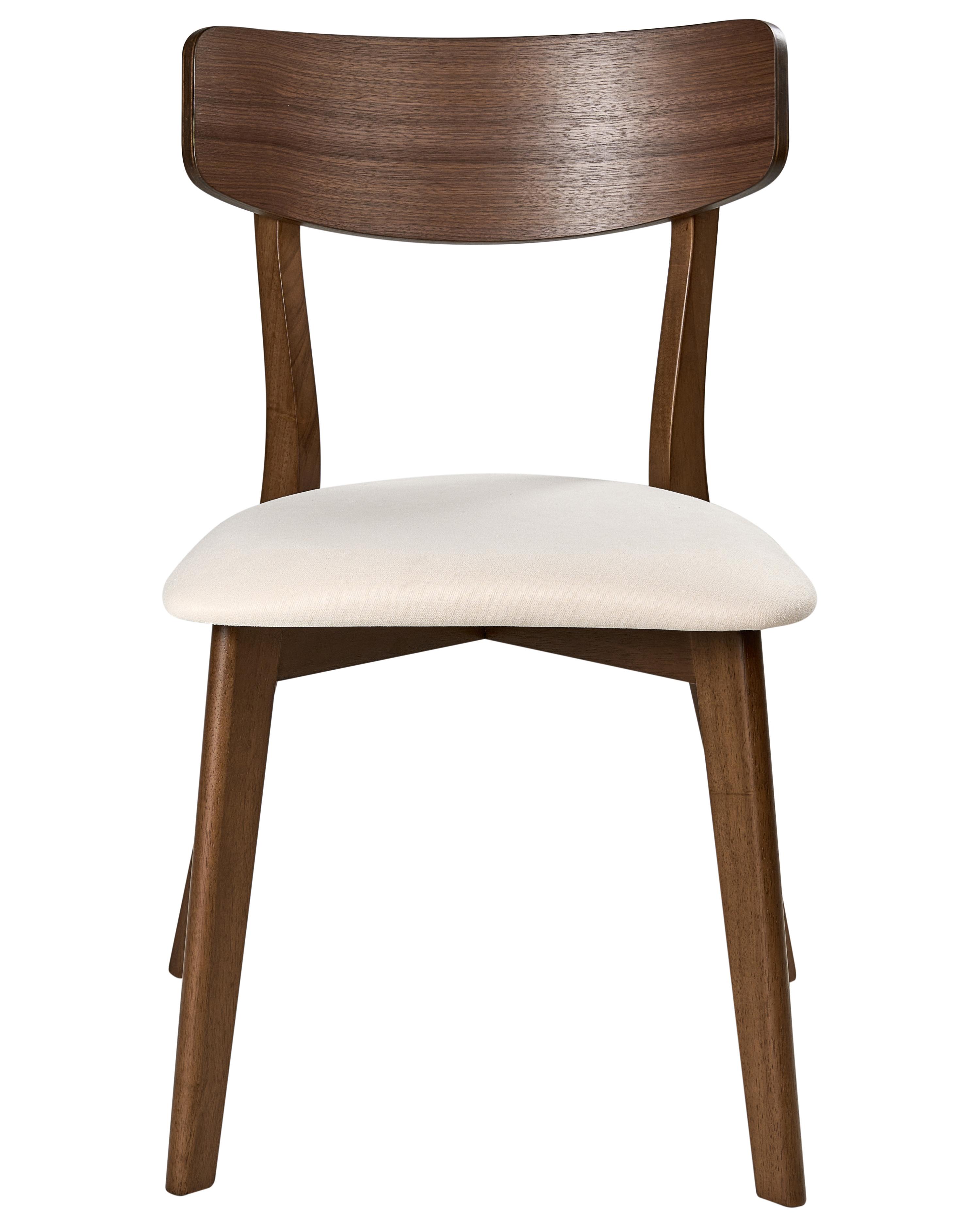 Set van 2 eetkamerstoelen HOPE Hout Gebroken wit/donkerbruin