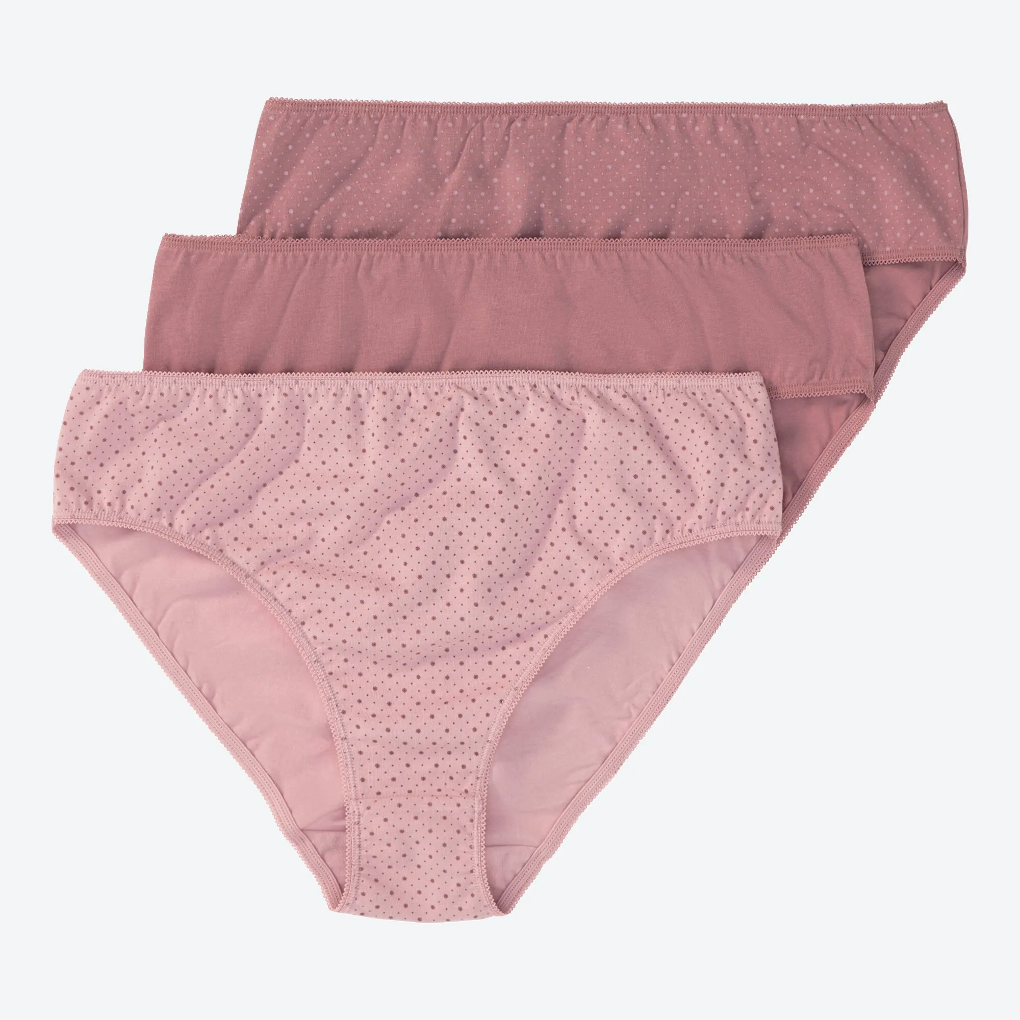 Damen-Rioslip mit Picot-Rand, 3er-Pack