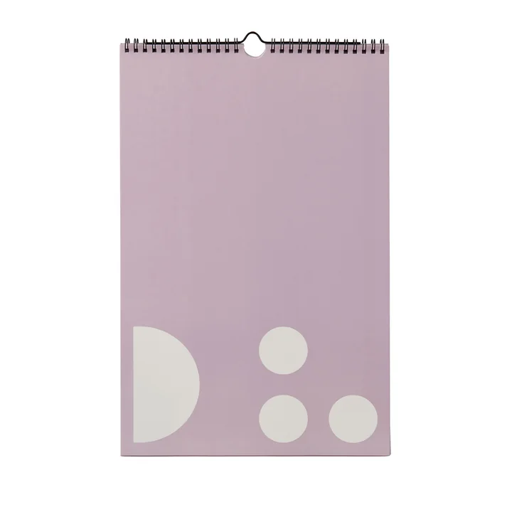 Design Letters - Wandkalender, Monatsplaner, lavendel