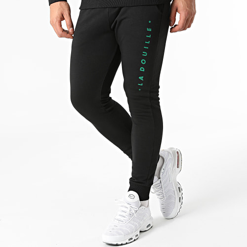 Ensemble De Survetement Logo Noir Vert