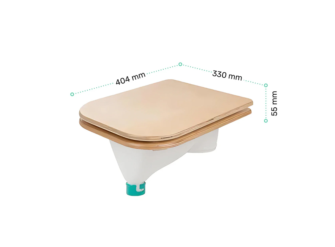 TROBOLO ombouwset naar droogtoilet - white