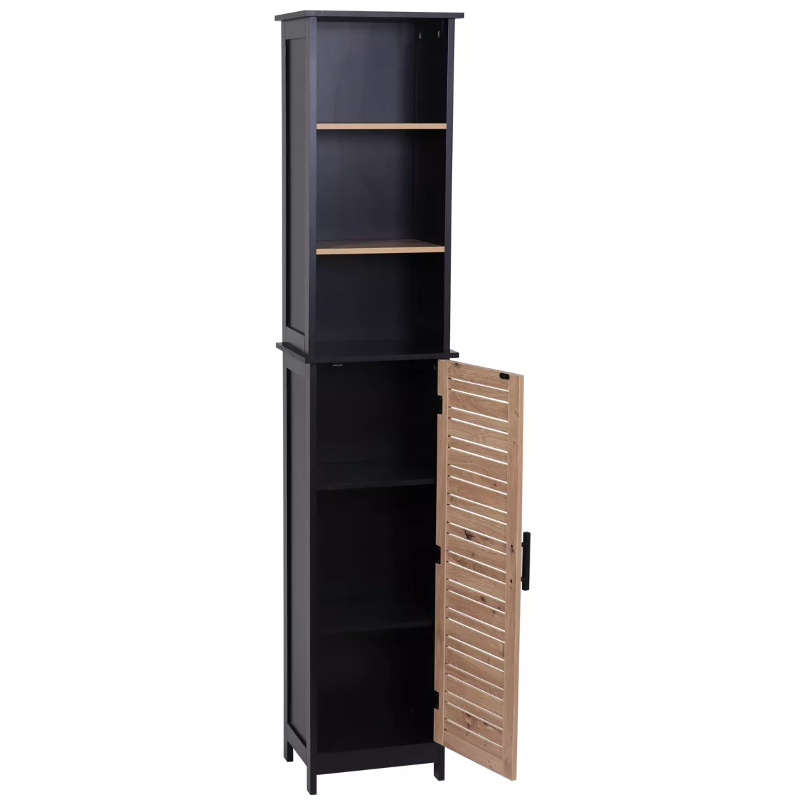 Meuble colonne salle de bain (35 x H173 cm) Bergen Noir