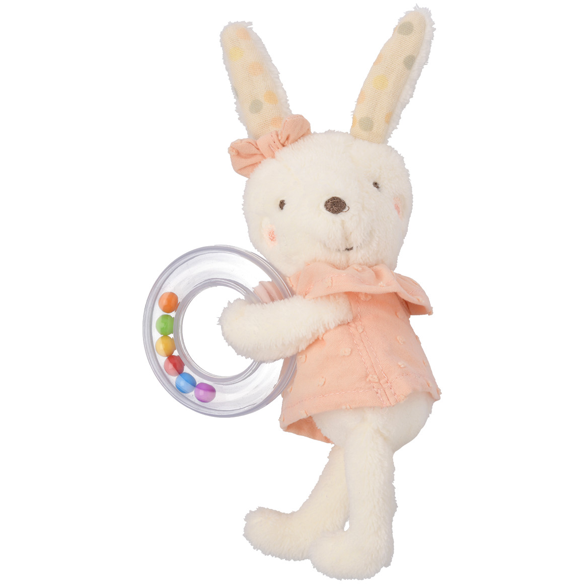 Topomini Baby Rassel-Greifling im Hasen-Design weiss