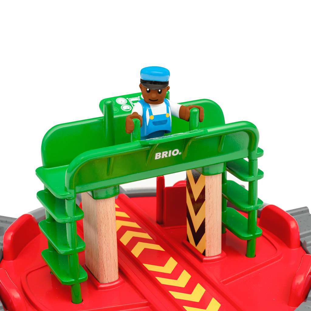 BRIO Spiel Lok-Drehscheibe mit Kontrollbrücke