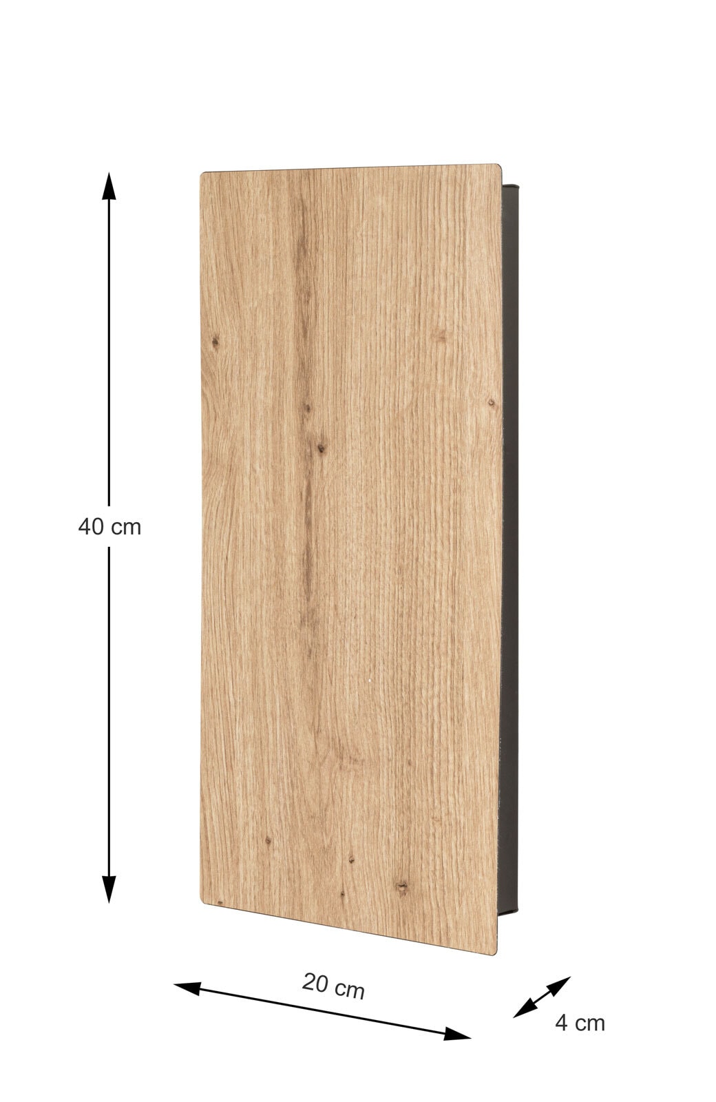 Schlüsselkasten Oak 20 Lack schwarz/Front Eiche-Dekor