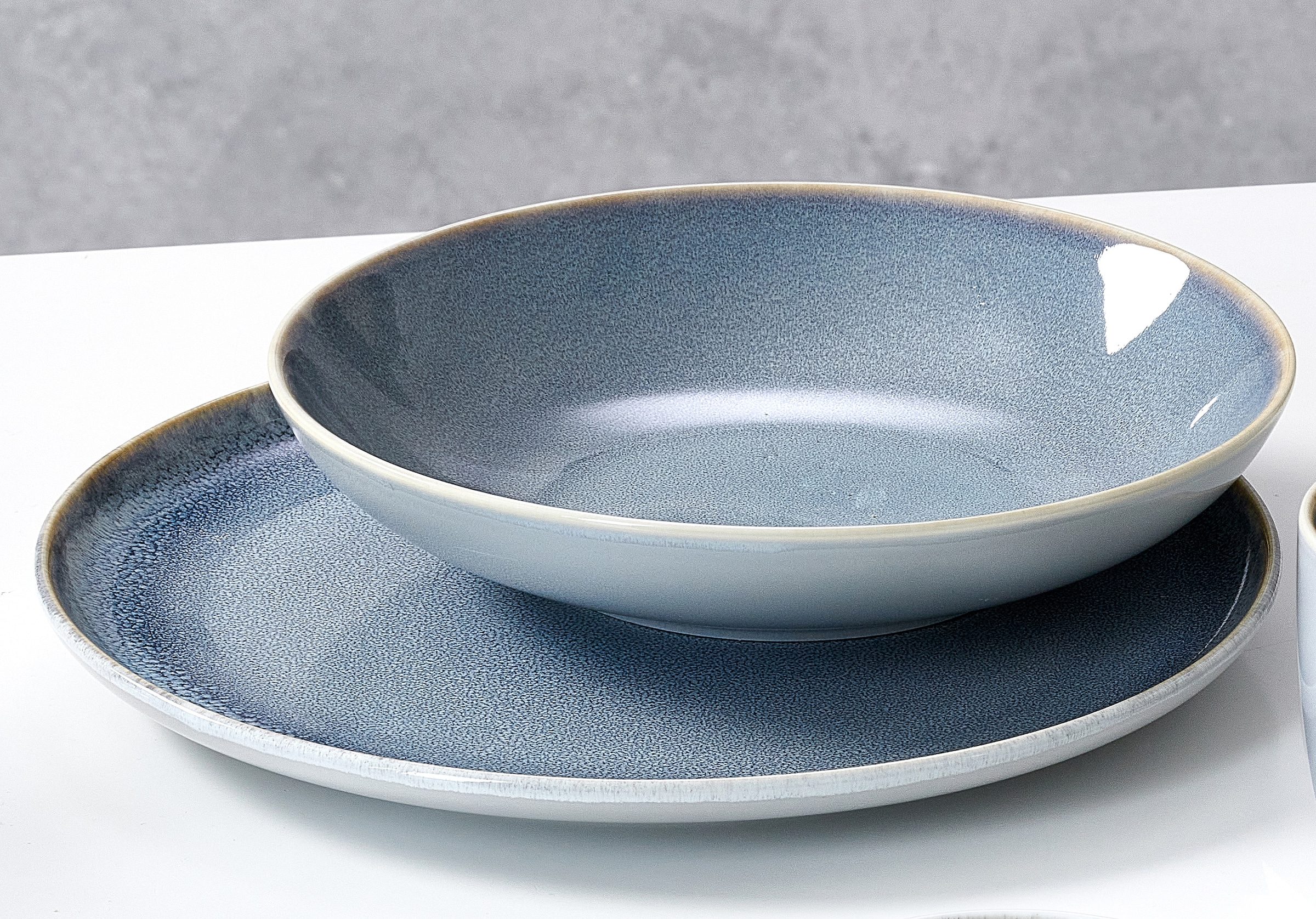 Ritzenhoff & Breker Tafelservice »Teller Set, Geschirr-Set Skagen Ston« Reaktivglasur, 8 Teile, für 4 Personen
