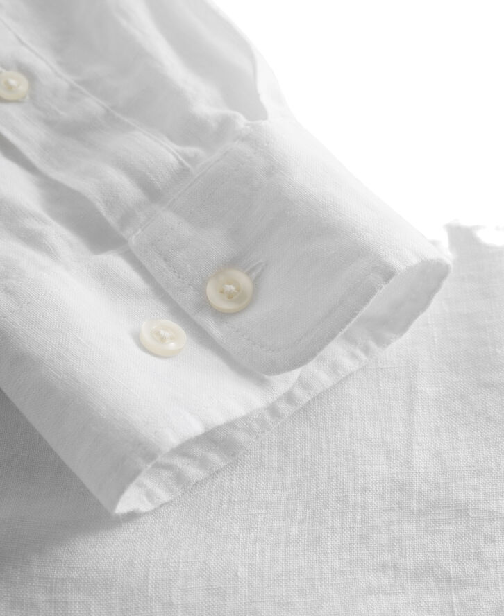 Knowledge Cotton Apparel Custom fit linen shirt GOTS/Vegan Hvid