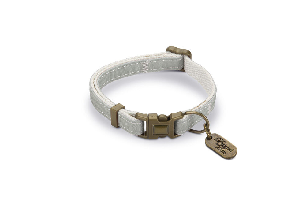 Designed by Lotte Virante - Kattenhalsbandje - Mint - 23 tot 30 cm