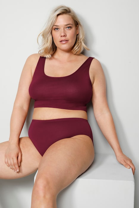 Bustier, Viskose-Stretchjersey, Rundhals, angenehm breite Träger