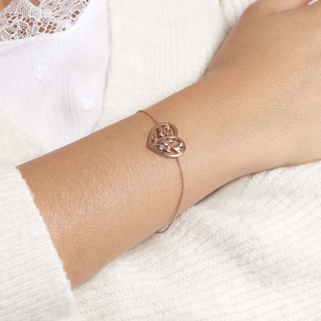 Bracelet Douglas Argent Rose Oxyde De Zirconium