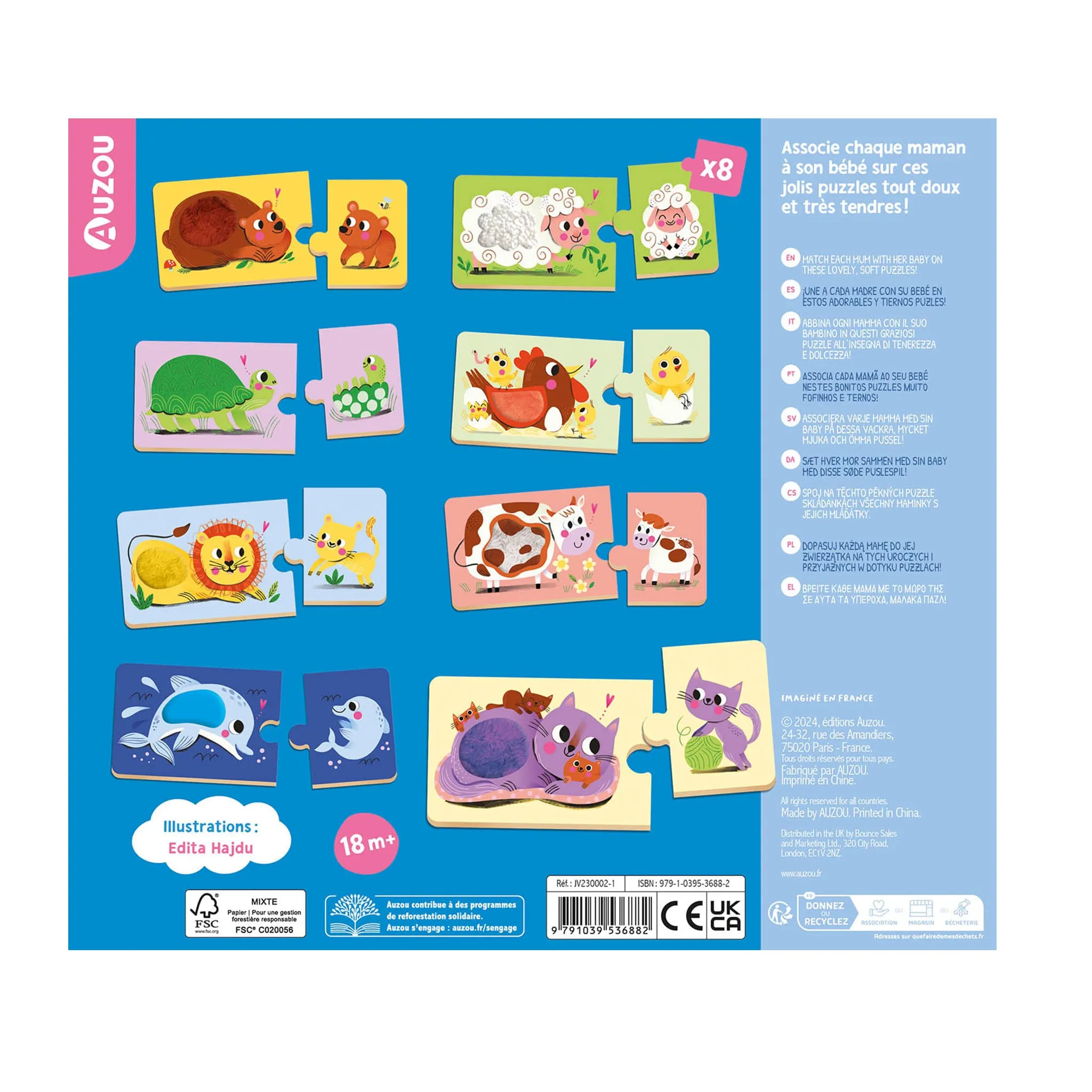 Auzou Mes Premiers Puzzles - Duo Animaux