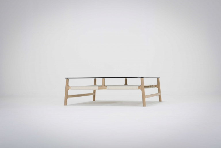 Gazzda Fawn coffee tafel 90x90 whitewash smoked grey