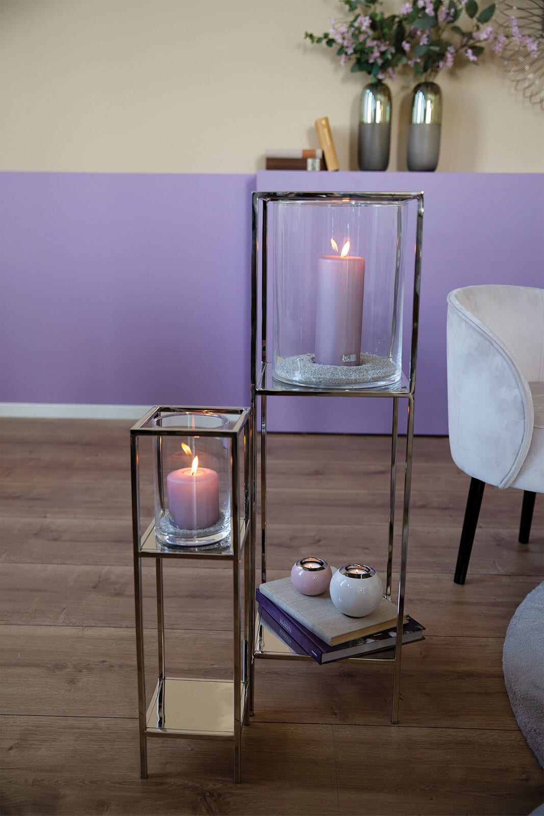 Fink Windlicht LEXA 57 cm vernickelt