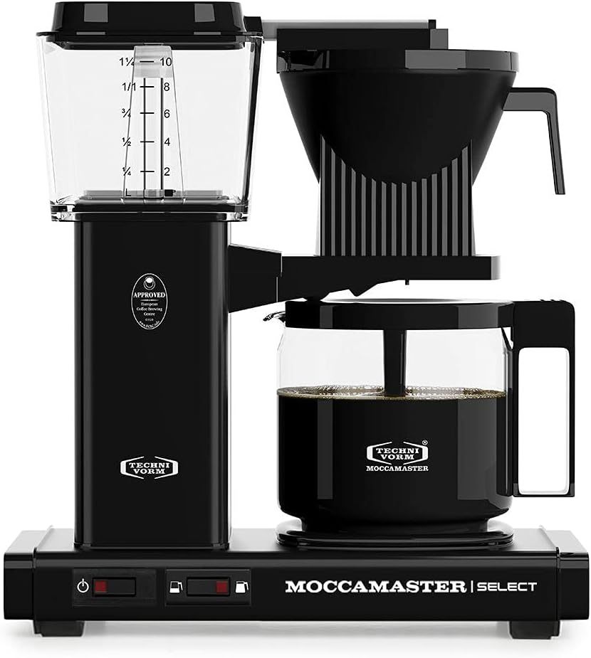 Moccamaster KBG Select, Kaffeemaschine, Retro Kaffeemaschine, Filterkaffee, Off-White, 1.25L