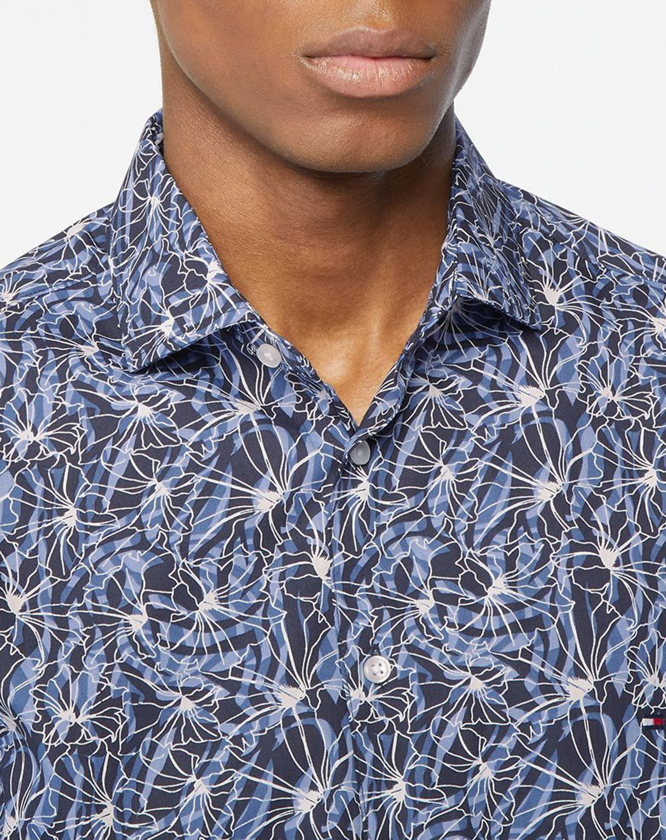 Tommy Hilfiger Chemise slim Abstrct Flower bleu marine