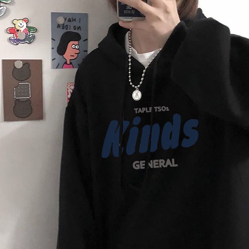 CRIBI - Oversized hoodie met ronde hals en tekstprint