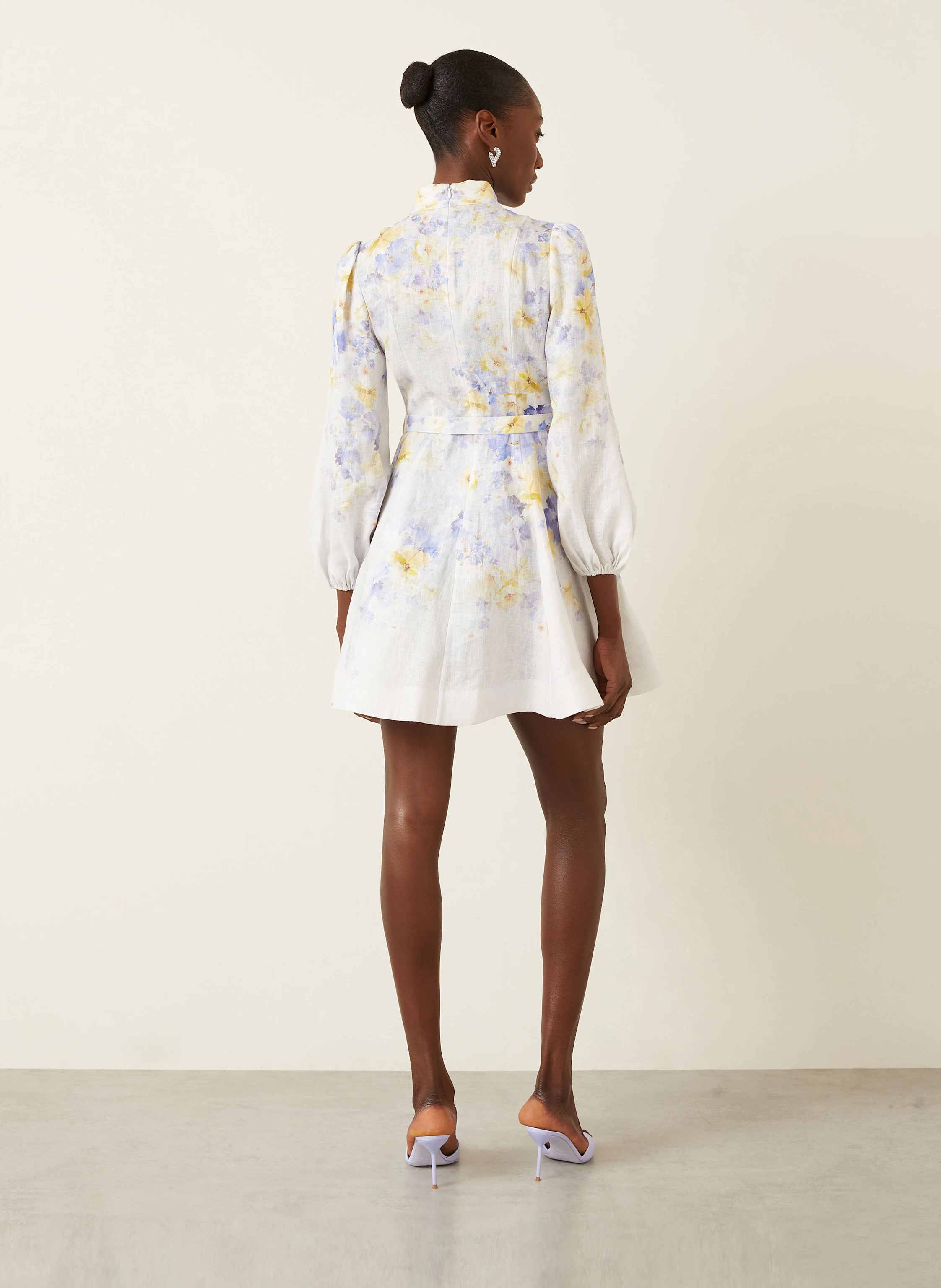 ZIMMERMANN Leinenkleid CRUSH mit Schmuckperlen
