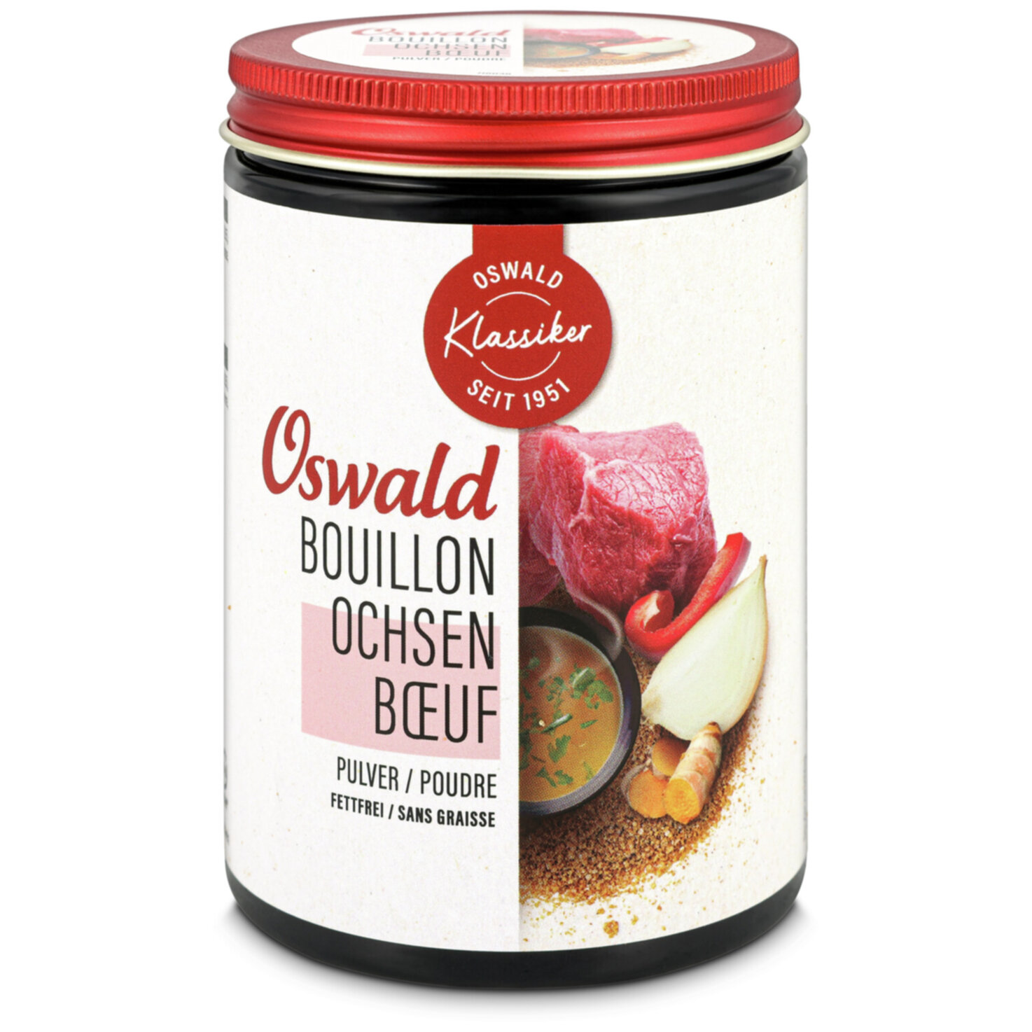 Oswald Ochsenbouillon Pulver fettfrei
